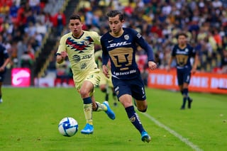 En su último enfrentamiento, Águilas y felinos empataron a un gol sobre la cancha del Estadio Azteca en la fecha 9 del Apertura 2019. (ARCHIVO) 