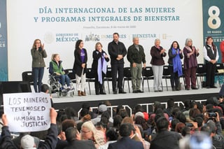  En el marco del Día Internacional de la Mujer, el presidente Andrés Manuel López Obrador afirmó que el machismo no cabe dentro de su proyecto de transformación del país. (NOTIMEX)