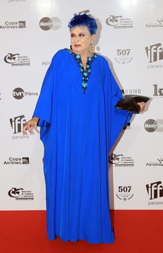 Figura. La última aparición pública de Lucía Bosé, con su característico pelo azul, fue el 15 de marzo. (EFE)