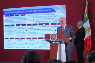 El secretario de Comunicaciones y Transportes, Javier Jiménez Espriú, presentó un dictamen actualizado sobre el accidente aéreo de 2018 en el que perdieron la vida. (NOTIMEX)