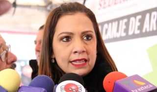 La secretaria de Seguridad de Coahuila, Sonia Villarreal. (ESPECIAL)