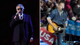 Presentaciones. Springsteen y Bocelli se conectan con música, el llamado Jefe como DJ invitado; el tenor, con una interpretación desde Italia. (ARCHIVO)