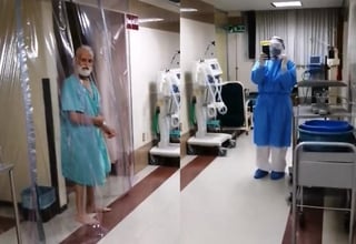 Por medio de Facebook, una de las enfermeras del nosocomio compartió un video donde se ve al personal médico del Hospital General de Zona 46 IMSS, de Gómez Palacio, celebrar a uno de sus pacientes (CAPTURA)  