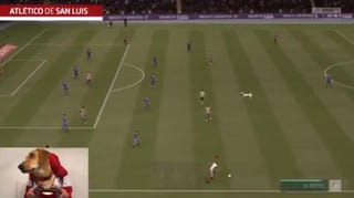El conjunto potosino compartió un video, en el que una 'Tunita' virtual se metió al terreno de juego del FIFA 20. (ESPECIAL)