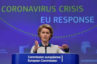 La presidenta de Comisión Europea Ursula von der Leyen ofreció disculpas, a nombre del grupo de países que conforman la Unión Europea (UE), a Italia por el manejo de la crisis del coronavirus que no supo apoyar al país desde el inicio. (ARCHIVO)