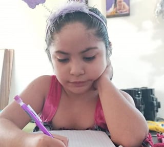 María José Rivera Esparza tiene seis años de edad y estudia primero de primaria.