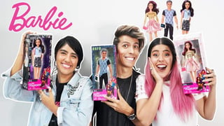 Los youtubers mexicanos Rafa, Karen y Lesslie, mejor conocidos como Los Polinesios, sorprendieron a sus seguidores con el lanzamiento de sus propias muñecas Barbie. (TWITTER)