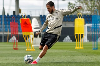 Eden Hazard, delantero belga del Real Madrid, durante un entrenamiento individual. (EFE)