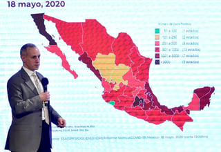 Las autoridades federales de Salud ofrecieron, como cada día, una conferencia de prensa para informar a la población sobre la pandemia de la enfermedad COVID-19, causada por el coronavirus SARS-CoV-2, en México. (EFE)