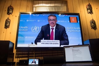 La OMS nunca se rendirá ante la COVID-19, estableció hoy el director general del organismo, Tedros Ghebreyesus, en la clausura de la 73 Asamblea Mundial de la Salud. (ARCHIVO) 