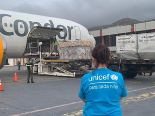 Se trata del segundo envío aéreo humanitario de Naciones Unidas a Venezuela en apoyo a la respuesta contra el COVID-19.