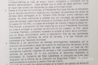 Director de Alcoholes dice que el propio alcalde, Horacio Piña, le pidió dar el dinero de venta de permisos de cerveza a su primo. (EL SIGLO DE TORREÓN) 