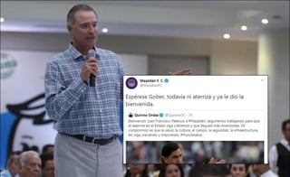 Todavía no ponen un pie en la cancha, pero el Mazatlán FC no deja puntos a la deriva en redes sociales, y así lo demostró otra vez al responderle al gobernador de Sinaloa, Quirino Ordaz. (ARCHIVO)