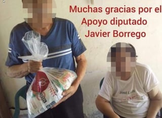 La gente en San Pedro, Coahuila, publicó en redes sociales las despensas del Municipio de Gómez Palacio, Durango.