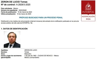 Según la ficha roja con el número de expediente 2020/20462 emitida en marzo por la Interpol para su localización y detención, el exmando policiaco 'presenció y toleró la tortura de detenidos para integrar' la investigación por el caso de la desaparición de los 43 normalistas de Ayotzinapa, cuando estuvo al frente de la AIC de la entonces Procuraduría General de la República (PGR). 
(ESPECIAL)