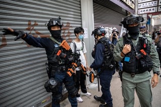 El secretario de Estado de EUA, Mike Pompeo, condenó este miércoles los arrestos de las últimas horas en Hong Kong, otra 'ciudad controlada por los comunistas', tras la entrada en vigor de la nueva ley de seguridad nacional que China ha promulgado sobre ese territorio. (ARCHIVO) 
