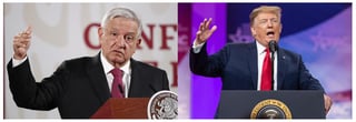 Andrés Manuel López Obrador y Donald Trump tienen grandes diferencias en términos ideológicos. (ARCHIVO) 