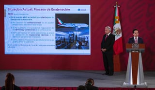 'En cuanto al avión presidencial, recibimos una oferta en abril, que está en curso, por 120 millones de dólares, que es aproximadamente 2,697 millones de pesos', explicó el director de Banobras. (EL UNIVERSAL)