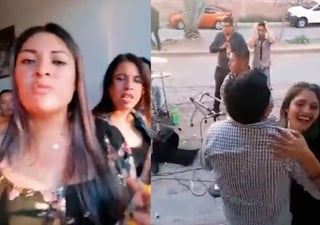 A través de redes sociales una familia de León, Guanajuato compartió un video donde se mofa de un par de oficiales de policía que acudieron al lugar para dispersar el evento que estaban llevando a cabo. (CAPTURA) 