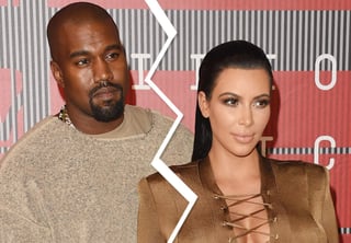 El rapero y candidato presidencial Kanye West aseguró en la noche del martes en su cuenta de Twitter que estaba intentando divorciarse de su mujer, Kim Kardashian. (ESPECIAL)  