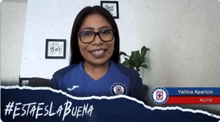 La actriz mexicana, Yalitza Aparicio, se hizo presente en el anuncio del nuevo uniforme de Cruz Azul, rumbo al Guard1anes 2020. (ESPECIAL)