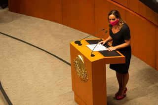 La senadora Claudia Ruiz Massieu Salinas (PRI) advirtió que la politización de la justicia a nadie sirve, en relación al caso del exdirector de Pemex, Emilio Lozoya Austin, de quien dijo: 'él se está defendiendo', como corresponde a su derecho. (ARCHIVO)