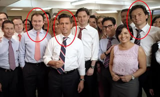  'Tú me has visto aquí, éste es mi equipo de trabajo', así presentó Enrique Peña Nieto a su equipo de campaña presidencial en junio de 2012. (ESPECIAL)