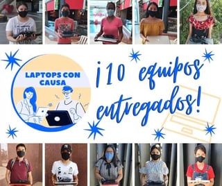 Hasta el momento se han entregado 10 computadoras a alumnos de distintas partes de La Laguna. (EL SIGLO DE TORREÓN)