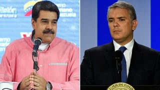 El presidente colombiano, Iván Duque, denunció este jueves que el régimen de Nicolás Maduro está intentando comprar misiles por medio de Irán y que la Guardia venezolana triangula armamento de Rusia y Bielorrusia que termina en manos de la guerrilla Ejército de Liberación Nacional (ELN). (CORTESÍA)