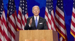 El exvicepresidente de Estados Unidos Joe Biden aceptó este jueves durante la convención del Partido Demócrata la nominación a la Casa Blanca para las elecciones presidenciales del próximo 3 de noviembre. (EFE)