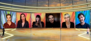 Emotivo. El elenco de la cinta y la aparición en el panel virtual de Lynda Carter.