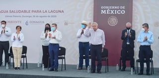 Luego de estar en Torreón, el titular del Ejecutivo federal se trasladó a Gómez Palacio para presentar el proyecto Agua Saludable.