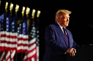 El presidente republicano Donald Trump acepto la nominación para su reelección durante su discurso en el cuarto día de la Convención del partido. (EFE)