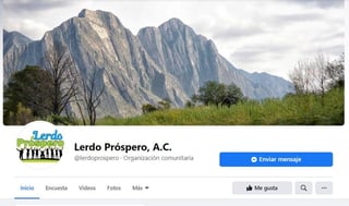 La página de la asociación civil Lerdo Próspero ha sido reportada por el Gobierno municipal.