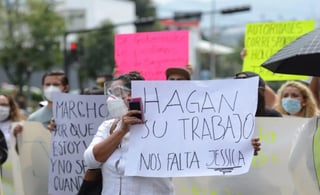 La Red Colectivas Feministas de Michoacán encabezó esta tarde una manifestación en Morelia para exigir justicia para Jessica González Villaseñor, la joven de 21 años asesinada a golpes en esta ciudad capital. (ARCHIVO)