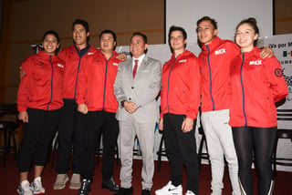 Briseida Acosta, Paula Fregoso, Juan Diego García, Jannet Alegría y Jorge Reynoso, son los candidatos de la Federación Mexicana de Taekwondo para contender por el Premio Nacional de Deportes 2020. (ESPECIAL)