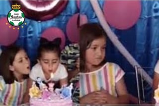 El video donde se muestra a una niña apagando la vela del pastel de una cumpleañera se ha vuelto viral, tanto que no ha pasado desapercibido para Santos Laguna. (ARCHIVO)