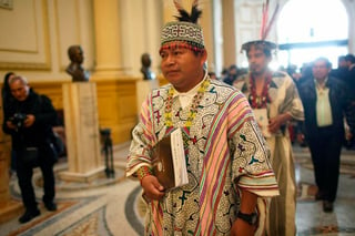 os indígenas de la Amazonía peruana han declarado 'personas no gratas' a los miembros de una comisión del Congreso de Perú que este martes rechazaron la ratificación del Acuerdo de Escazú y exigieron que reconsideren esa medida para no acudir ante organismos internacionales. (CORTESÍA)
