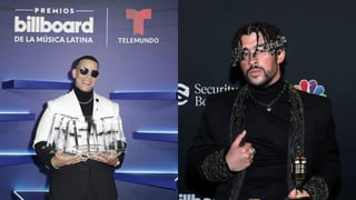 Premiados. Luis Fonsi, a la izquierda, y Daddy Yankee cantan en la ceremonia de los Premios Billboard en 2017. 