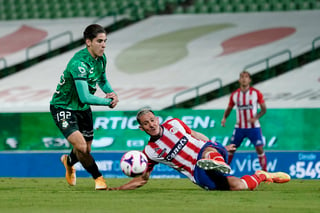Santiago Muñóz entró de cambio al minuto 73 por Eduardo Aguirre, en el juego del domingo ante Atlético de San Luis. (JAM MEDIA)
