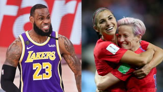 La estrella de la NBA, LeBron James y la futbolista campeona del mundo, Alex Morgan, encabezaron las reacciones de los deportistas en Estados Unidos tras el triunfo de Biden. (ARCHIVO)