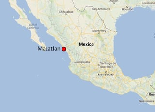 Este martes 10 de noviembre alrededor de las 10:33 am ( 9:33 am hora pacífico) se registró un sismo de 4.6 grados en la escala de Richter al suroeste de Mazatlán, Sinaloa. (Especial) 