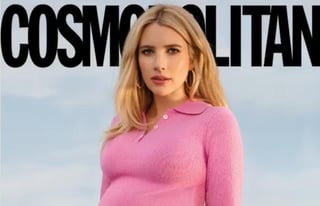 La famosa actriz estadounidense, Emma Roberts, se convirtió en la primera mujer que posa embarazada para la portada de una reconocida revista.  (ESPECIAL) 