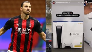 Ibrahimovic sorprendió a sus compañeros en el Milán con uno de los artículos más codiciados en estos momentos, la PlayStation 5. (CORTESÍA)