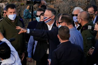 Pompeo rompió el protocolo por el que los representantes gubernamentales acuden a Cisjordania en visita con autoridades palestinas. (AP) 