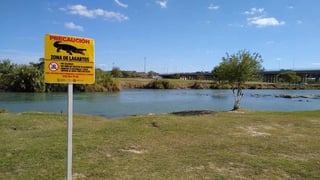 Se colocaron señalamientos de presencia de cocodrilos a orillas del río Bravo en Piedras Negras.