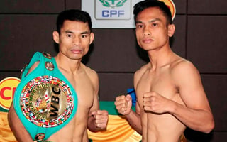Todo listo para la pelea por el título mundial de peso paja del Consejo Mundial de Boxeo de mañana entre el campeón, Wanheng Menayothin, y su retador, Panya Pradabsri. (ESPECIAL)