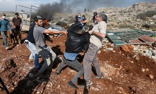 La protesta fue contra la expansión de los asentamientos israelíes en la localidad cisjordana de Salfit. (EFE)