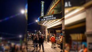 Festival. La marquesina del Egyptian Theatre en Park City, Utah, promueve el Festival de Cine de Sundance el 28 de enero.  