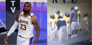 La estrella de la NBA, LeBron James explotó en redes sociales luego de ver un video que se hizo viral donde un entrenador de futbol americano golpea en varias ocasiones a un niño. (ESPECIAL)